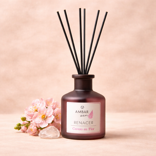 Diffuseur Maison Fleur de Cerisier – Renacer Ambar Zen | Mikado floral fruité & ambiance printanière