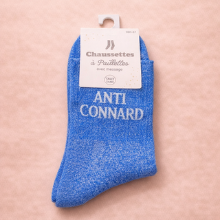 Chaussettes à paillettes – Message “Anti connard”