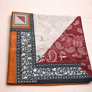 Foulard carré patchwork motifs cachemire