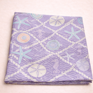 Foulard carré imprimé motifs marins