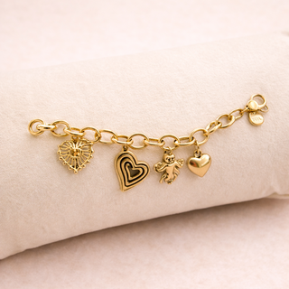 ✨ Bracelet Charms Cœur & Amour