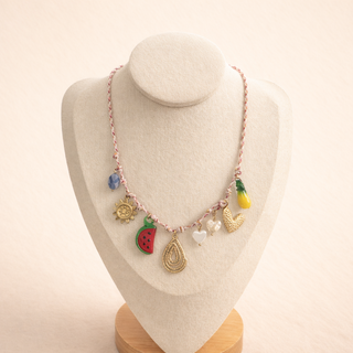Collier Summer Vibes Fruits & Charms Colorés
