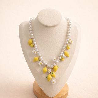 Collier Summer Vibes Citrons & Fleurs
