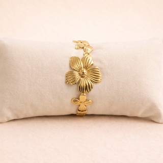 Bracelet Summer Vibes Fleur Dorée Élégance