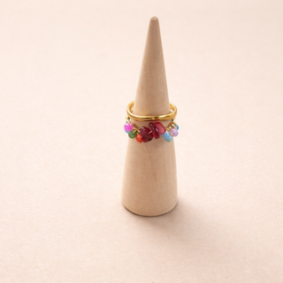 Bague “Kalya Crush” en Acier Inoxydable Réglable