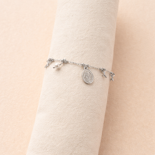 Bracelet Liora Médaille & Perles Argentées