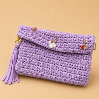 Pochette Crochet Élégance – Format Clutch
