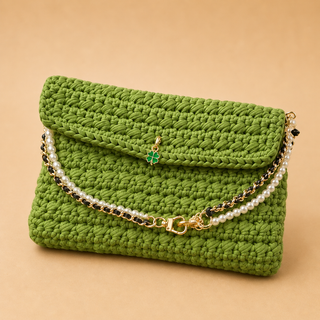 Pochette Crochet Élégance – Format Clutch
