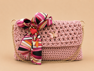 Sac Crochet Handmade – Modèle Nœud Bohème Chic