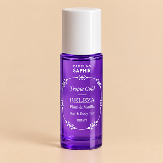 Brume Parfumée Corps & Cheveux Tropic Gold Beleza – Prune & Vanille – 100 ml